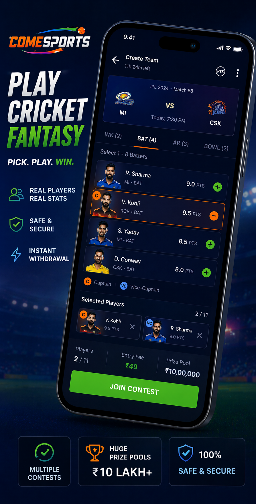 Fantasy 2026 cricket fantasy visual